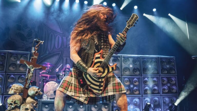 Zakk Wylde performing on stage with Black Label Society